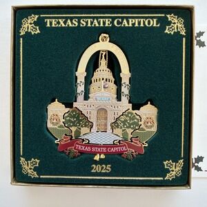 2025 Texas State Capitol Ornament NIB 30th Anniversary Edition Christmas